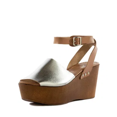 Seychelles Women's Forward Wedge Sandal In Silver In Brown