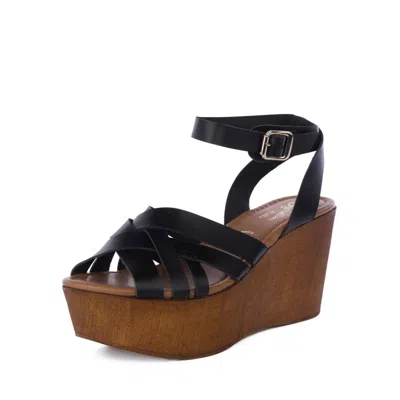 Seychelles Women's High And Low Platform Wedge Sandal In Black