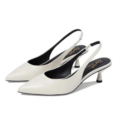 Seychelles Women's  Brooklyn Pump White Leather Pointed Toe Slingback Htat192