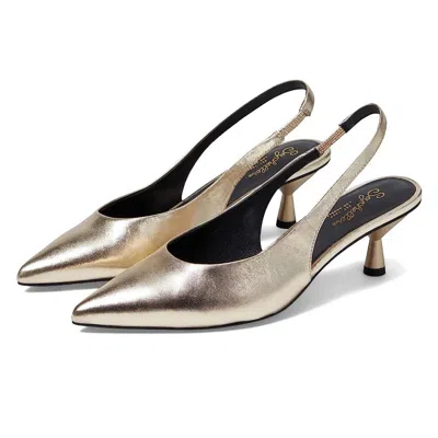 Seychelles Women's  Brooklyn Pumps Gold Metallic Leather Slingback Htat500