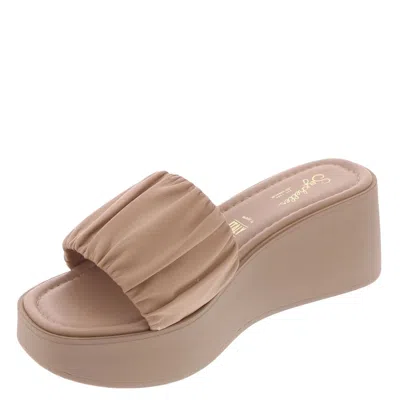 Seychelles Women's  Coney Island Sandals Vachetta Leather Wedge Heel Htat197