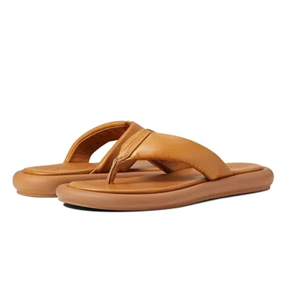 Seychelles Women's  Fun Fact Size Tan Leather Flip Flop Slide Sandal Zap1008 In Brown