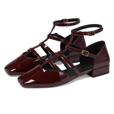Seychelles Women's  Kissing Booth Sandals Burgundy Leather Strappy Htat199