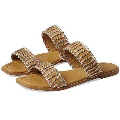 Seychelles Women's  Meantime Sandals Vacchetta Leather Square Toe Slide Htat198 In Brown