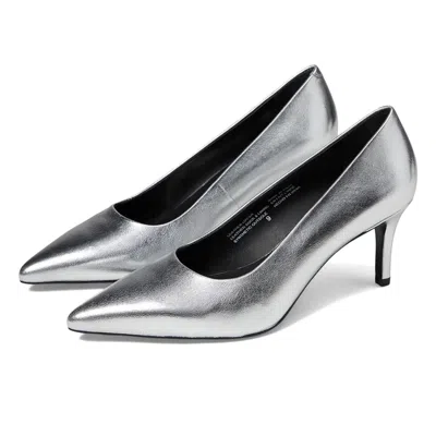 Seychelles Women's  Motive Pumps Silver Metallic Leather Pointed Toe Htat528