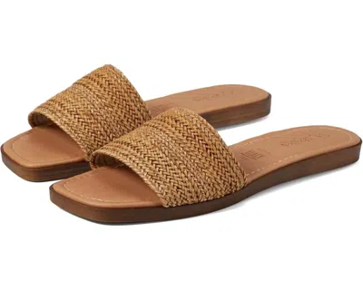 Seychelles Women's  Palms Perfection Sandals Tan Square Toe Slides Hawk2358 In Brown