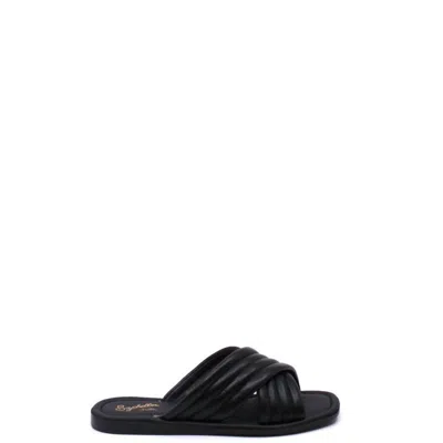 Seychelles Word For Word Womens Slip On Pool Slide Sandals In Black