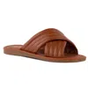Seychelles Word For Word Womens Slip On Pool Slide Sandals In Brown