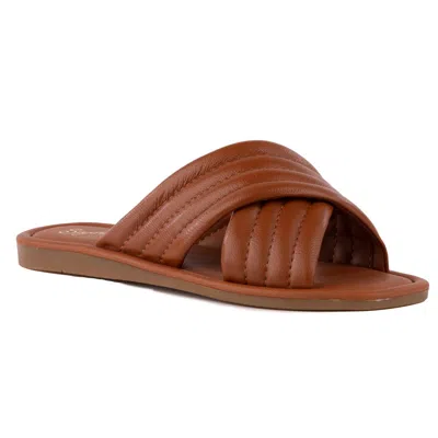 Seychelles Word For Word Womens Slip On Pool Slide Sandals In Brown