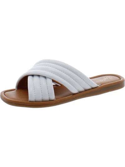 Seychelles Word For Word Womens Slip On Pool Slide Sandals In White