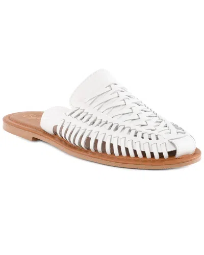 SEYCHELLES WOVEN LEATHER MULE