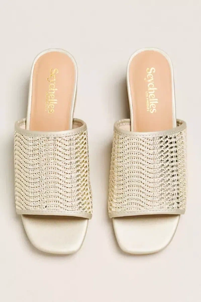 Seychelles X Anthropologie Pepper Block-heel Sandals In Gold