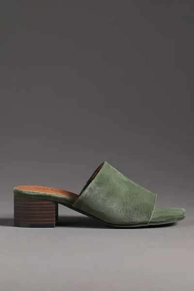 Seychelles X Anthropologie Pepper Block-heel Sandals In Green