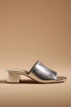 Seychelles X Anthropologie Pepper Block-heel Sandals In Silver