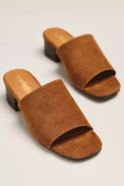 Seychelles X Anthropologie Pepper Block-heel Sandals In Brown