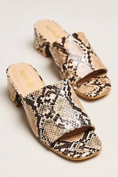Seychelles X Anthropologie Pepper Block-heel Sandals In Gold
