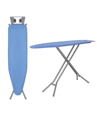 Seymour Home Products Adjustable Height, 4 Leg Ironing Board With Mesh Top And Iron Rest In Dark Blue
