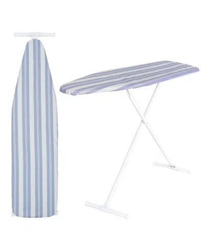 Seymour Home Products Adjustable Height, Freestanding T-leg Ironing Board In Blue Stripe