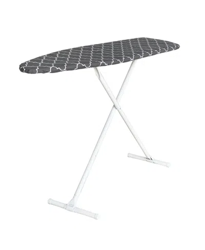 Seymour Home Products Adjustable Height, Freestanding T-leg Ironing Board In Grey Lattice