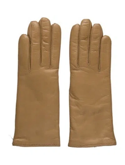 Pre-owned Seymoure Leather Winter Gloves W/ Tags In Neutral