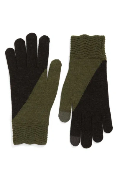 Seymoure Tech Gallery Colorblock Wool Gloves In Multi