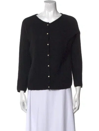 Pre-owned Sézane Alpaca Scoop Neck Sweater In Black