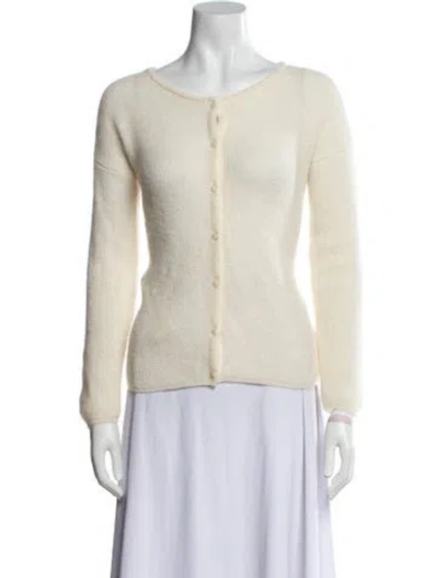 Pre-owned Sézane Alpaca Scoop Neck Sweater In Neutral