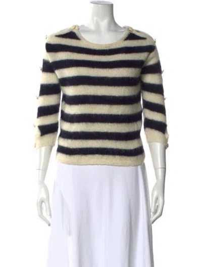 Pre-owned Sézane Alpaca Striped Sweater In Neutral