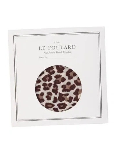 Pre-owned Sézane Animal Print Bandana In Brown