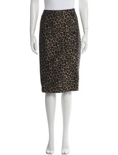 Pre-owned Sézane Animal Print Knee-length Skirt In Multi