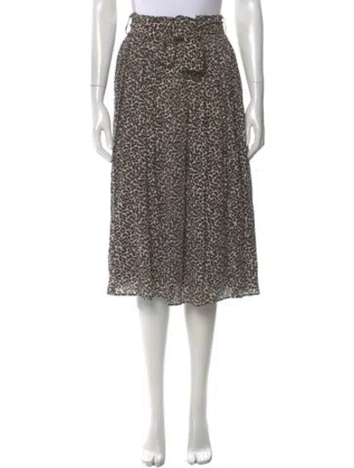 Pre-owned Sézane Animal Print Knee-length Skirt In Neutral