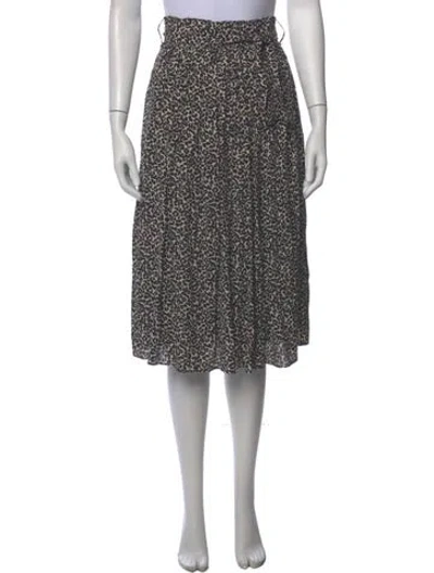 Pre-owned Sézane Animal Print Knee-length Skirt In Neutral