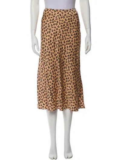 Pre-owned Sézane Animal Print Midi Length Skirt In Multi