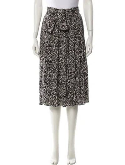Pre-owned Sézane Animal Print Midi Length Skirt In Neutral
