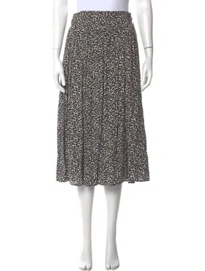 Pre-owned Sézane Animal Print Midi Length Skirt W/ Tags In Neutral
