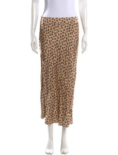 Pre-owned Sézane Animal Print Midi Length Skirt W/ Tags In Neutral