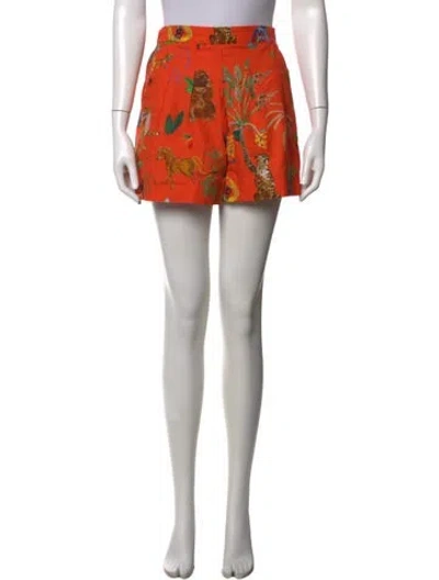 Pre-owned Sézane Animal Print Mini Shorts In Neutrals