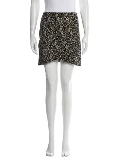 Pre-owned Sézane Animal Print Mini Skirt