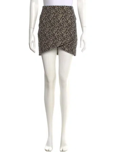 Pre-owned Sézane Animal Print Mini Skirt In Blue