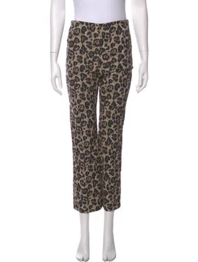Pre-owned Sézane Animal Print Straight Leg Pants W/ Tags In Multi