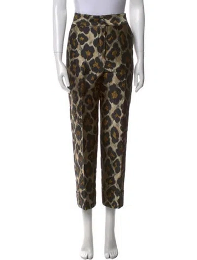 Pre-owned Sézane Animal Print Wide Leg Pants W/ Tags In Neutral