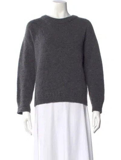 Pre-owned Sézane Baby Alpaca Bateau Neckline Sweater In Gray