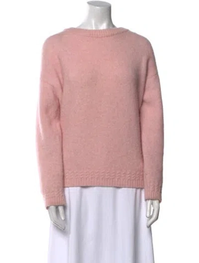 Pre-owned Sézane Baby Alpaca Bateau Neckline Sweater In Pink