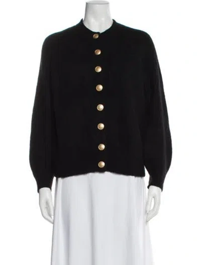 Pre-owned Sézane Baby Alpaca Crew Neck Sweater In Black