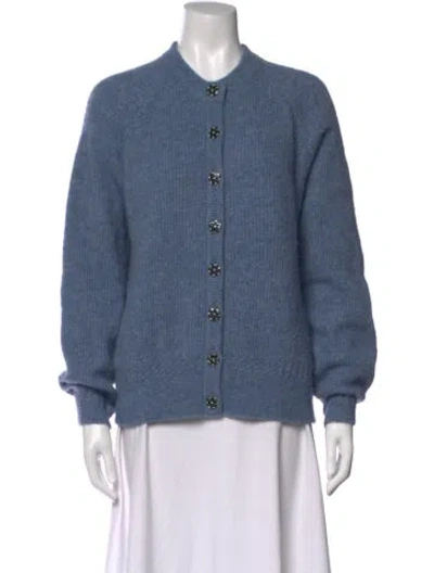 Pre-owned Sézane Baby Alpaca Crew Neck Sweater In Blue