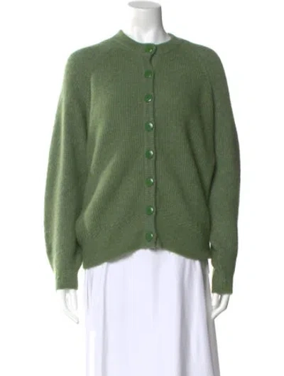 Pre-owned Sézane Baby Alpaca Crew Neck Sweater In Green