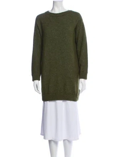 Pre-owned Sézane Baby Alpaca Crew Neck Sweater In Green