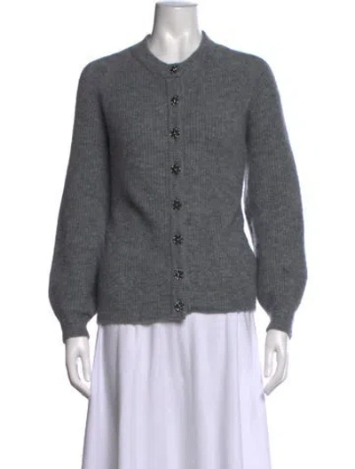 Pre-owned Sézane Baby Alpaca Crew Neck Sweater In Grey