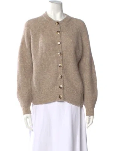 Pre-owned Sézane Baby Alpaca Crew Neck Sweater In Neutral