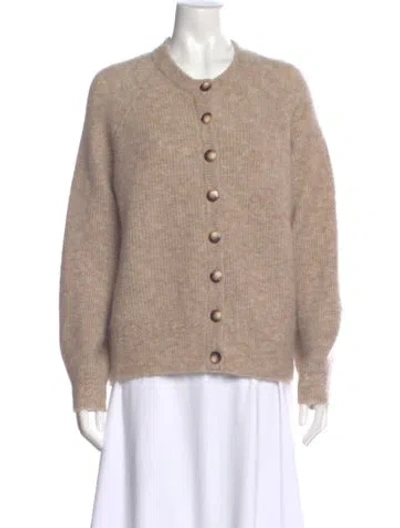 Pre-owned Sézane Baby Alpaca Crew Neck Sweater In Neutral